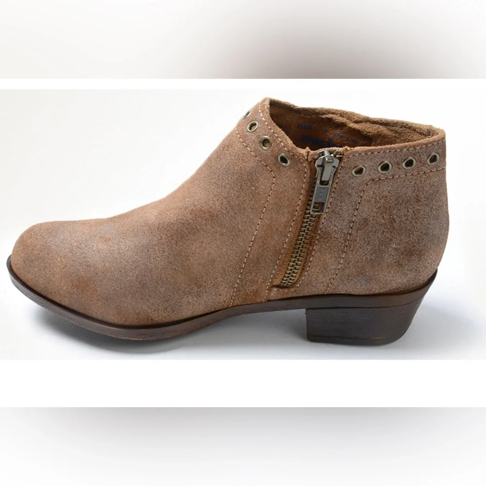 Minnetonka "Brenna" Bootie/Boots Brown Leather Womens 7 - Picture 2 of 13